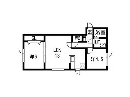 フィオーレ ディアレスト(2LDK/1階)の間取り写真