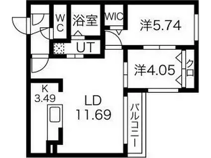 シティプラザW24(2LDK/4階)の間取り写真