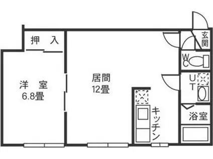 フロイデ24(1LDK/2階)の間取り写真