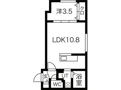 BLANC KOTONI(1LDK/5階)の間取り写真