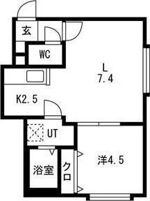 アウルの杜宮の沢(1LDK/3階)の間取り写真