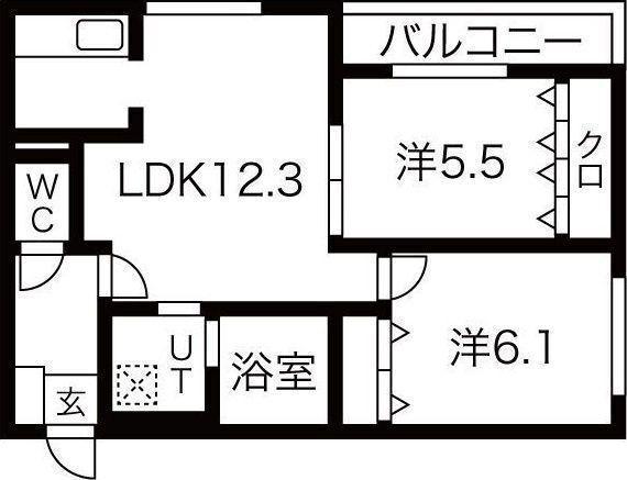 BARRACUDA(2LDK/2階)の間取り写真