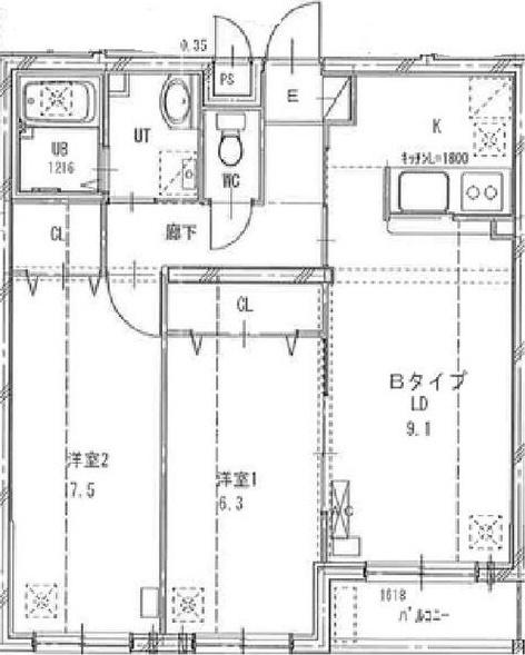 札沼線 八軒駅 徒歩1分 4階建 築7年(2LDK/4階)の間取り写真