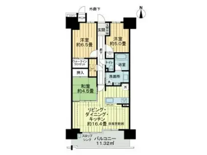 ミリカ・テラス2街区(3LDK/11階)の間取り写真