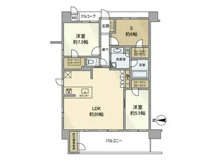 レ・ジェイド高槻南松原THEFRONT(2SLDK/3階)の間取り写真