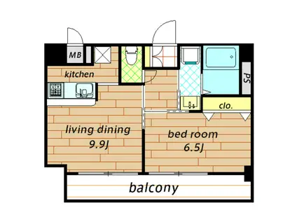 I‐CASA SHINAGAWA(1LDK/3階)の間取り写真