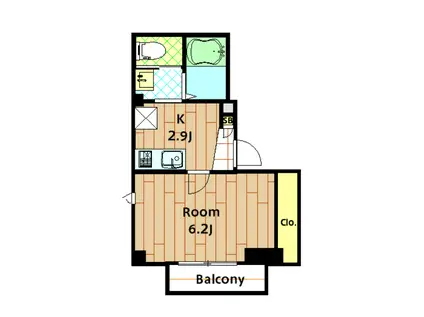 エムズ萩中公園(1K/3階)の間取り写真