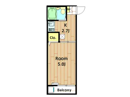 コーポMS(1K/2階)の間取り写真