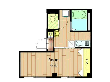 コンフォート山王(1K/3階)の間取り写真
