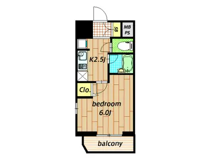 サンテミリオン池上駅前(1K/10階)の間取り写真