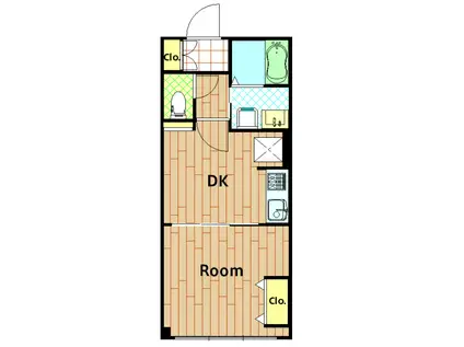 SC大森ビル(1DK/4階)の間取り写真