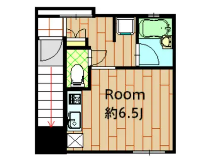 プロバンス東雪谷(ワンルーム/2階)の間取り写真