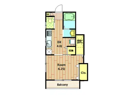 マルラニ メイワ(1DK/1階)の間取り写真