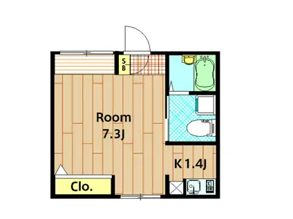 メゾンプレジール(1K/1階)の間取り写真