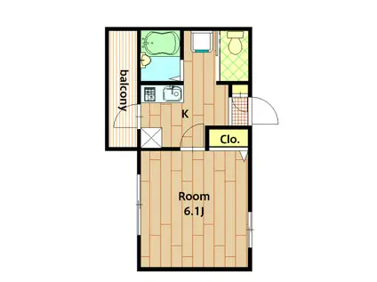 メゾンプレジール(1K/2階)の間取り写真