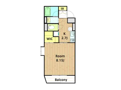 ラトレールエスポワール(1K/3階)の間取り写真