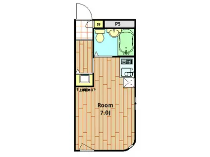 Jビル(ワンルーム/2階)の間取り写真