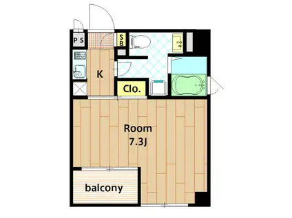 ダイアローグステージ(1K/4階)の間取り写真