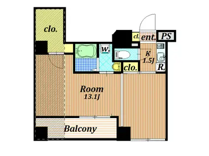 ダイアローグステージ(1K/5階)の間取り写真