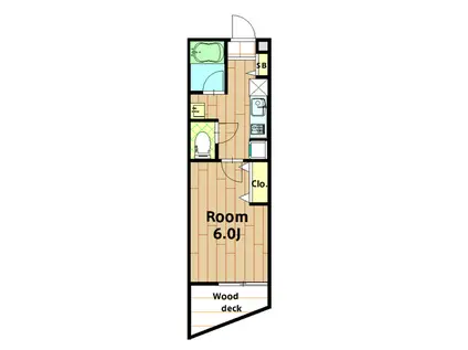 Dプレイス羽田(1K/1階)の間取り写真