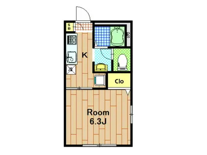 ドルミ橋本(1K/1階)の間取り写真