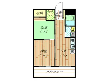 セントラルハイツ(2DK/2階)の間取り写真