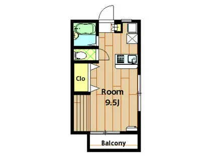 第一コワスターレ大森(1K/2階)の間取り写真