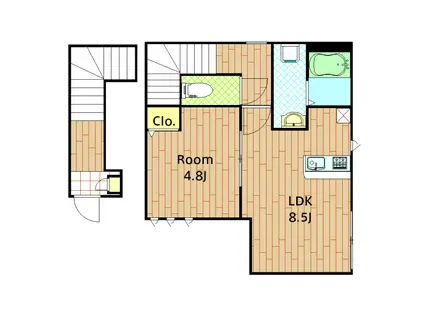 JUPITER(1LDK/2階)の間取り写真