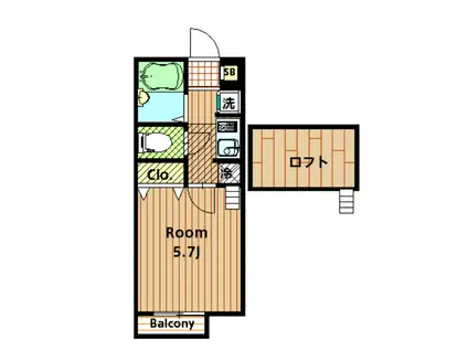 アクロコート池上(1K/1階)の間取り写真