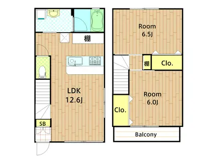 御殿山テラスⅡ(2LDK/1階)の間取り写真