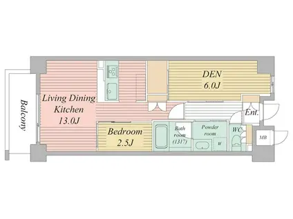 LIVECASA西宮(1SLDK/4階)の間取り写真