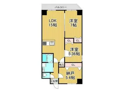 GROOVE上甲子園レジデンス(3LDK/6階)の間取り写真