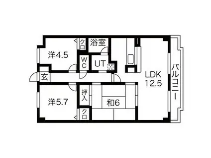 ココ西宮(3LDK/4階)の間取り写真