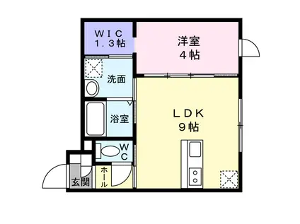 ランコントル(1LDK/1階)の間取り写真