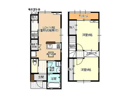 高山本線 速星駅 徒歩17分 2階建 築18年(2LDK/1階)の間取り写真