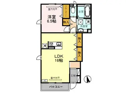 セジュール栄(1LDK/1階)の間取り写真