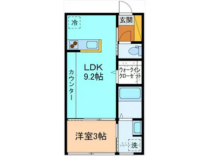 INTEGRAL N・Y(1LDK/2階)の間取り写真