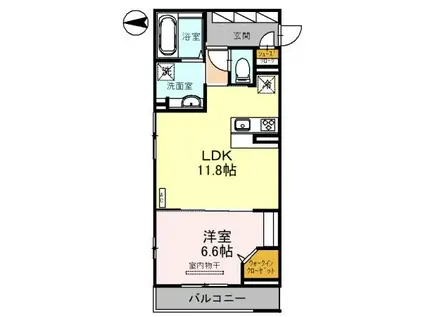 ルミナス古鍛冶町(1LDK/2階)の間取り写真