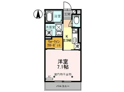 コーポ雅(1K/1階)の間取り写真