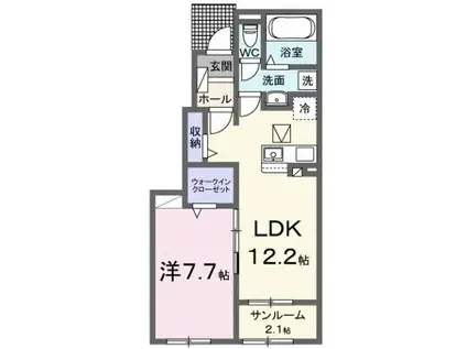 富山地鉄不二越上滝 大泉駅(富山) 徒歩29分 2階建 新築(1LDK/1階)の間取り写真