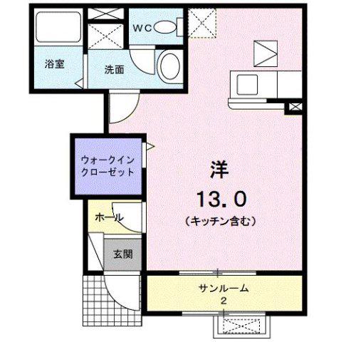 富山地鉄不二越上滝 大泉駅(富山) 徒歩30分 2階建 築15年(ワンルーム/1階)の間取り写真