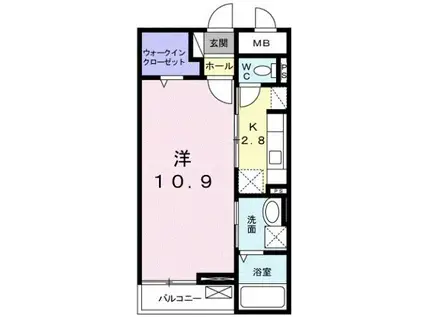 富山地鉄富山市内線 小泉町駅(富山) 徒歩2分 4階建 築16年(1K/1階)の間取り写真