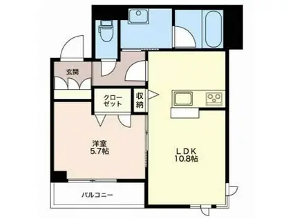 富山地鉄富山市内線 広貫堂前駅 徒歩4分 3階建 築6年(1LDK/3階)の間取り写真