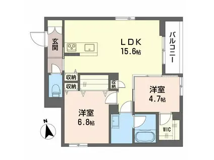 富山地鉄富山市内線 新富町駅(富山) 徒歩10分 3階建 新築(2LDK/1階)の間取り写真