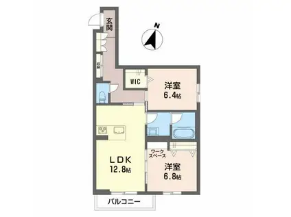 エクラステラ(2LDK/1階)の間取り写真