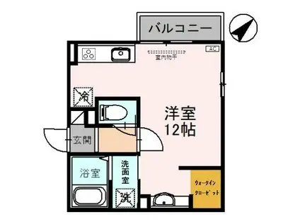 氷見線 越中中川駅 徒歩9分 2階建 築4年(ワンルーム/2階)の間取り写真