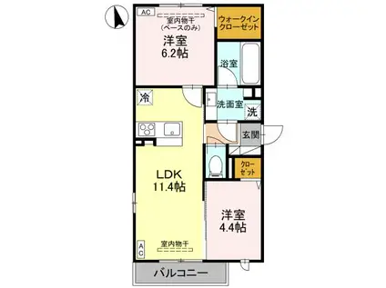 富山地鉄本線 稲荷町駅(富山) 徒歩10分 3階建 新築(2LDK/3階)の間取り写真