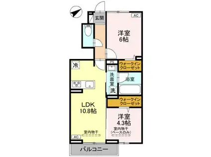 富山地鉄富山港線 龍谷富山高校前駅 徒歩11分 2階建 新築(2LDK/1階)の間取り写真