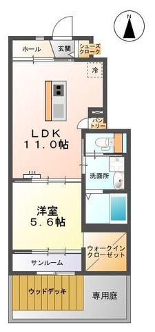 スペリアージュRY(1LDK/1階)の間取り写真