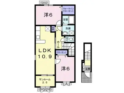 コウリッチ(2LDK/2階)の間取り写真